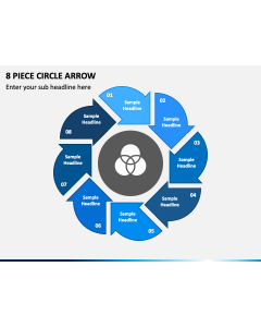 8 Piece Circle Arrow PPT Slide 1