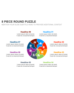 8 Piece Round Puzzle PPT Thumbnail