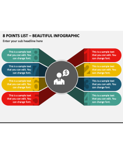 8 Points List - Beautiful Infographic PPT Slide 1