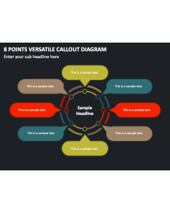 8 Points Versatile Callout Diagram PPT Thumbnail