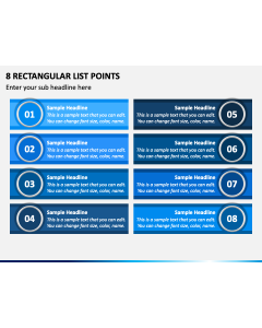 8 Rectangular List Points PPT Slide 1