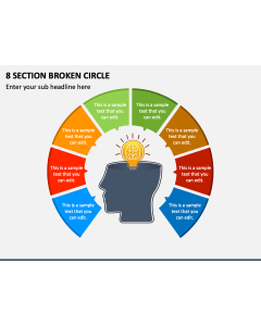 8 Section Broken Circle PPT Slide 2