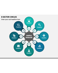8 Sector Circles PPT Slide 1