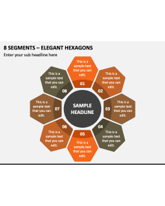 8 Segments - Elegant Hexagons PPT Slide 1