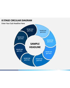 8 stage circular diagram free PPT slide 1