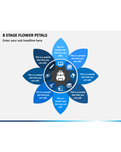 8 Stage Flower Petals PPT Slide 1
