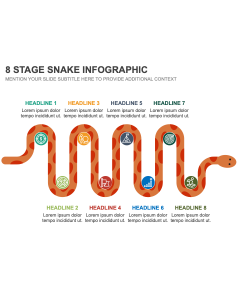 8 Stage Snake Infographic PPT Thumbnail