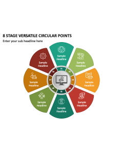 8 Stage Versatile Circular Points PPT Thumbnail