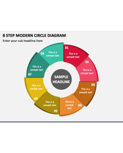 8 Step Modern Circle Diagram PPT Slide 1