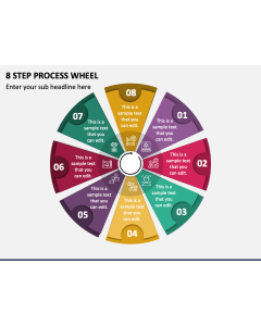 8 Step Process Wheel PPT Slide 1