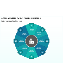 8 Step Versatile Circle with Numbers PPT Thumbnail