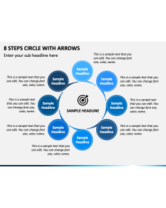 8 Steps Circle with Arrows PPT Slide 1