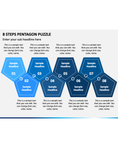 8 Steps Pentagon Puzzle PPT Slide 1
