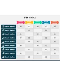 9 By 5 Table PPT Slide 1