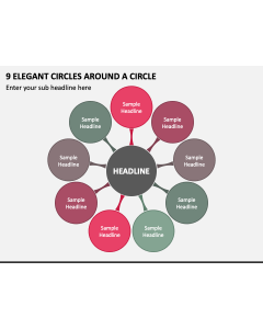 9 Elegant Circles around a Circle PPT Slide 1