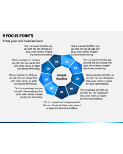 9 Focus Points PPT Slide 1