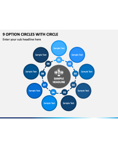 9 Option Circles with Circle PPT Slide 1