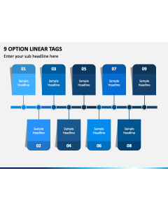 9 Option Linear Tags PPT Slide 1
