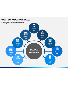 9 Option Modern Circles PPT Slide 1