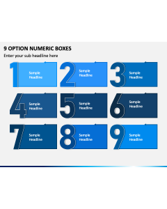 9 Option Numeric Boxes PPT Slide 1