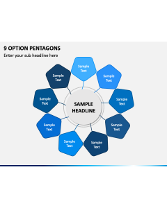 9 Option Pentagons PPT Slide 1