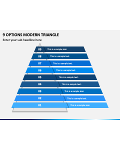 9 Options Modern Triangle PPT Slide 1