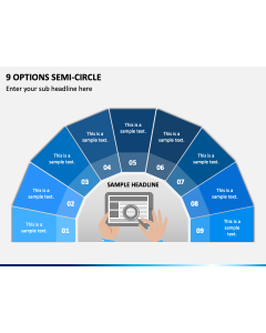 9 Options Semi-Circle PPT Slide 1