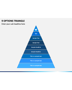 9 Options Triangle PPT Slide 1