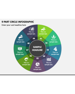 9 Part Circle Infographic PPT Slide 1