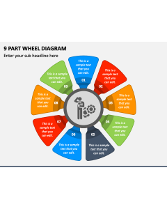 9 Part Wheel Diagram PPT Slide 1