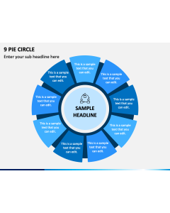 9 Pie Circle PPT Slide 1