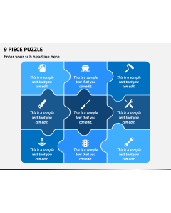 9 Piece Puzzle PPT Slide 1