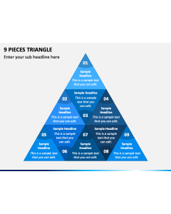 9 Pieces Triangle PPT Slide 1