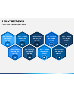 9 Point Hexagons PPT Slide 1