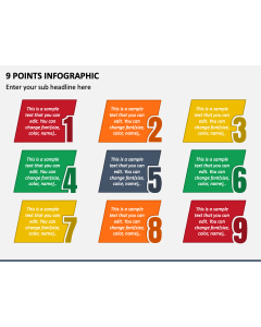 9 Points Infographic PPT Slide 1