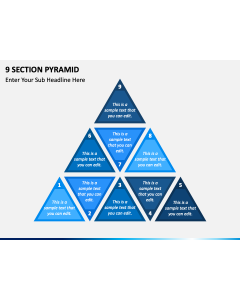 9 Section Pyramid PPT Slide 1