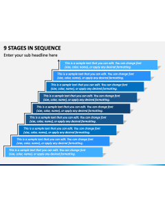 9 Stages in Sequence PPT Slide 1