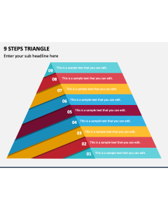 9 Steps Triangle PPT Slide 1