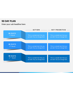 90 Days Plan Free PPT Slide 1