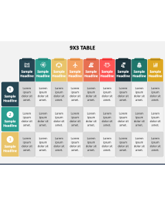 9x3 Table PPT Slide 1