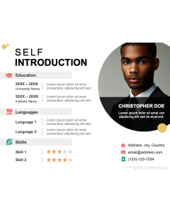 About Me / Self Intro PPT Slide 1