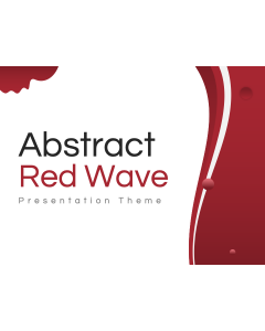 Abstract Red Wave Theme PPT Thumbnail