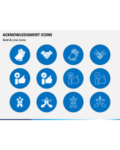 Acknowledgment Icons PPT Slide 1