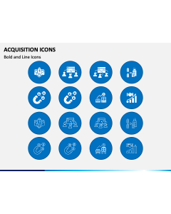 Acquisition Icons PPT Slide 1