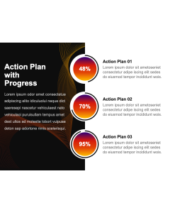 Action Plan with Progress PPT Thumbnail