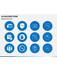 Ad Blocker Icons PPT Slide 1