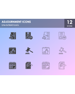Adjournment Icons PPT Slide 1