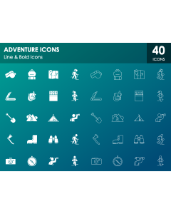 Adventure Icons PPT Slide