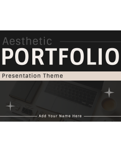 Aesthetic Portfolio Presentation PPT Slide 1