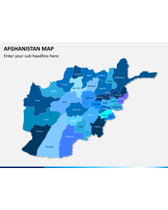 Afghanistan map PPT slide 1